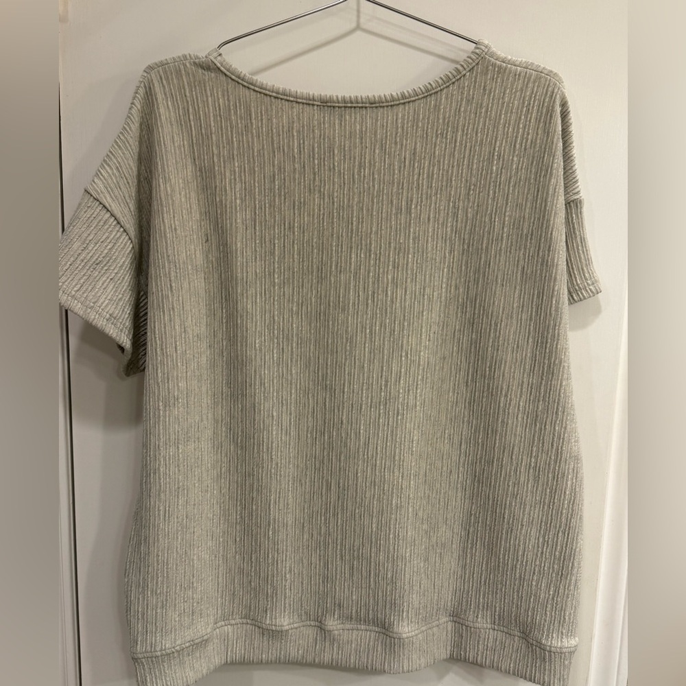 Women's Ribbed Knit Top in Cream - Picture 3 of 3